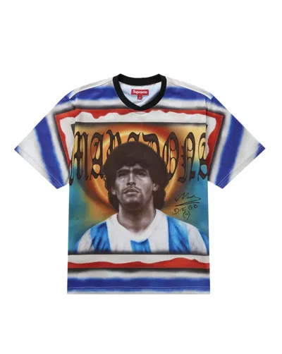 Pre-owned Supreme X Vintage Supreme Diega Maradona Soccer Jersey Ss24 In Multicolor