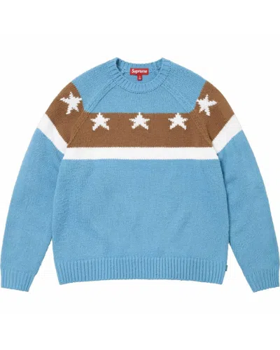Pre-owned Supreme X Vintage Supreme Dusty Blue Stars Sweater
