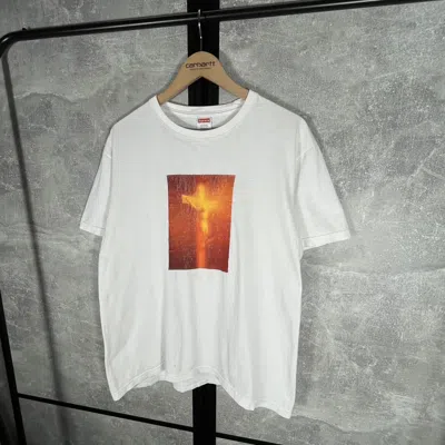 Pre-owned Supreme X Vintage Supreme Fw17 Piss Christ Andres Serrano Tshirt Tee In White