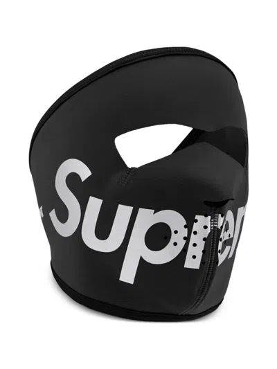 Supreme X Windstopper Logo Face Mask In Black