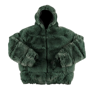 Pre-owned Supreme X Wtaps Faux Fur Hooded Jacket Green