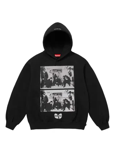 Supreme X Wu-tang Clan Graphic-print Hoodie In Black