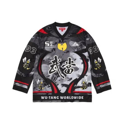 Pre-owned Supreme X Wu-tang Clan Hockey Jersey 'black' | Men's Size Xl