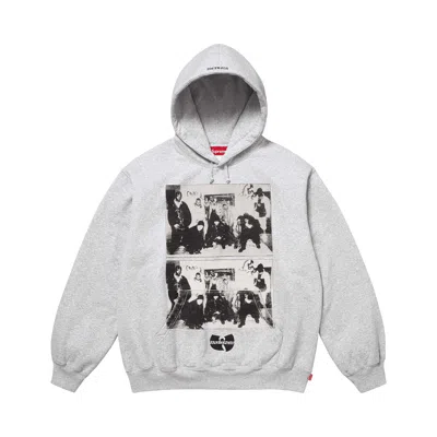 Pre-owned Supreme X Wu-tang Clan Hooded Sweatshirt 'ash Grey' | Men's Size L In Gray