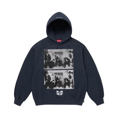 Pre-owned Supreme X Wu-tang Clan Hooded Sweatshirt 'navy' | Blue | Men's Size Xxl
