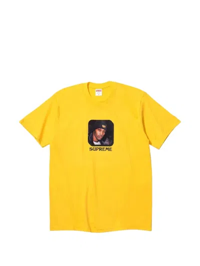Supreme X Wu-tang Clan Rza Printed T-shirt In Yellow