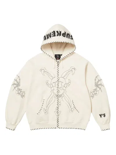Supreme X Y's By Yohji Yamamoto® Zip-up Hoodie In White
