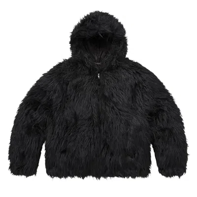 Pre-owned Supreme X Y's Faux Fur Windstopper Hooded Bomber Jacket 'black' | Men's Size Xxl