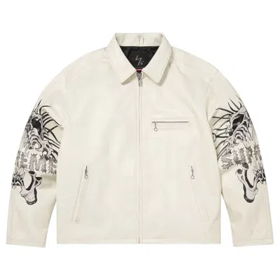 Pre-owned Supreme X Y's Leather Jacket 'white' | Men's Size L