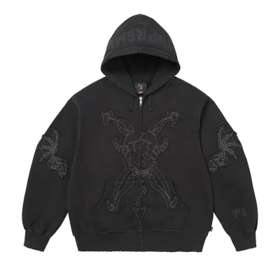 Pre-owned Supreme X Y's Zip Up Hooded Sweatshirt 'black' | Men's Size L