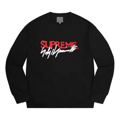 Supreme X Yohji Yamamoto Signature Crewneck 'black White Red'