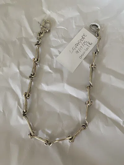 Pre-owned Supreme X Yohji Yamamoto Supreme X Y's Yohji Yamamoto Silver Wallet Chain In Black