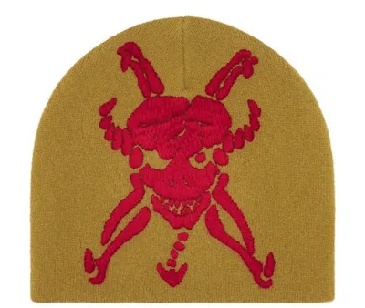 Pre-owned Supreme X Yohji Yamamoto Supreme Y's By Yohji Yamamoto Skull Beanie Olive In Green