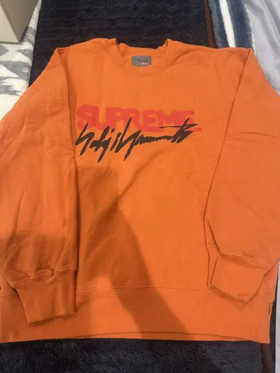 Pre-owned Supreme X Yohji Yamamoto Supreme Yohji Yamamoto Crewneck Sweatshirt In Orange