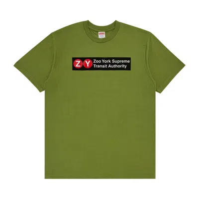 Pre-owned Supreme X Zoo York Transit Tee 'moss' | Green | Men's Size Xxl