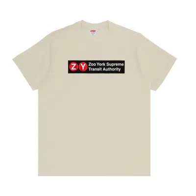Pre-owned Supreme X Zoo York Transit Tee 'natural' | Cream | Men's Size Xl