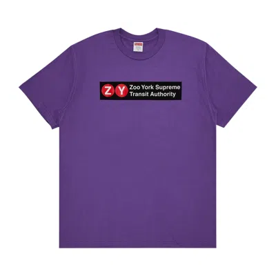 Pre-owned Supreme X Zoo York Transit Tee 'purple' | Men's Size L