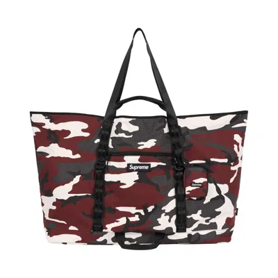 Pre-owned Supreme X-large Tote Bag + Utility Pouch 'red Camo' | Men's Size Onesize