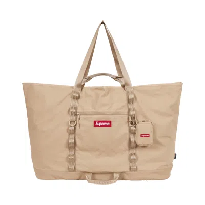 Pre-owned Supreme X-large Tote Bag + Utility Pouch 'tan' | Men's Size Onesize In Brown