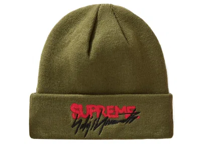 Pre-owned Supreme Yohji Yamamoto New Era Beanie In Olive
