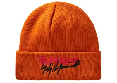 Pre-owned Supreme Yohji Yamamoto New Era Beanie In Orange