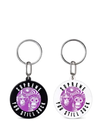 Supreme You Still Suck Graphic-print Keyring In Multi