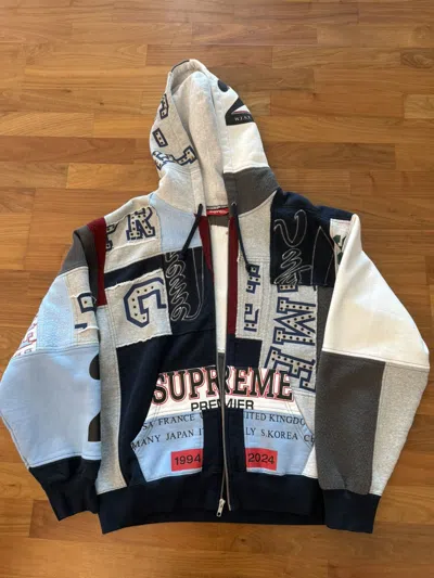 Pre-owned Supreme Zip Hoodie In White