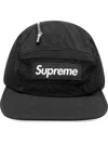 Supreme Zip Mesh Camp Cap In Black