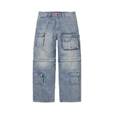 Pre-owned Supreme Zip-off Utility Pant 'denim' | Blue | Men's Size 38