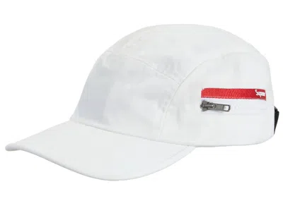 Pre-owned Supreme Zip Pocket Camp Cap In White
