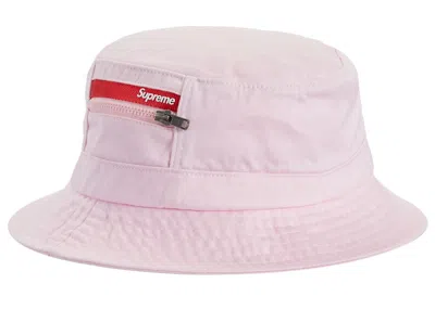 Pre-owned Supreme Zip Pocket Crusher Hat In Pink