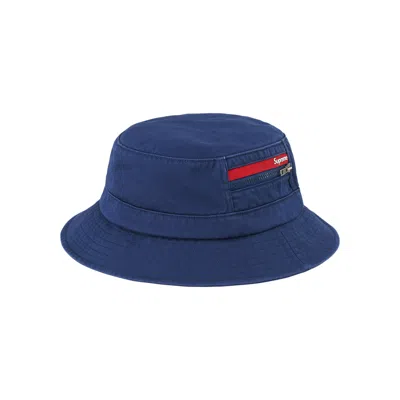Pre-owned Supreme Zip Pocket Crusher 'navy' | Blue | Men's Size M/l