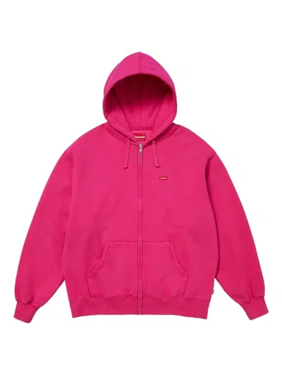 Supreme Zip-up Hoodie In Pink