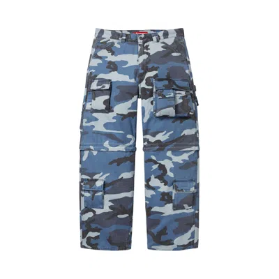 Pre-owned Supreme Zip-off Utility Pant 'blue Camo' | Men's Size 34