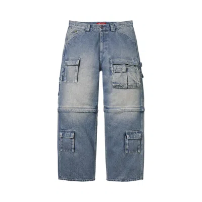 Pre-owned Supreme Zip-off Utility Pant 'denim' | Blue | Men's Size 36