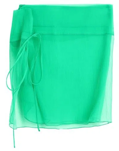 Supriya Lele Woman Mini Skirt Green Size M Silk