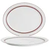 Sur La Table 2 Piece Le Marais New Bone 14 Inch Fine Ceramic Oval Platter Set In Brick In White