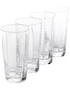 Sur La Table Cambron 4pc Optic High Ball Handmade Glasses