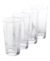 SUR LA TABLE CAMBRON OPTIC HIGH BALL GLASSES, SET OF 4