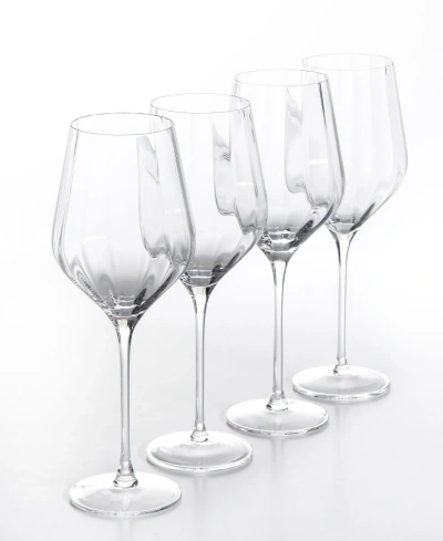 Sur La Table Cambron Optic White Wine Glasses, Set Of 4 In Clear
