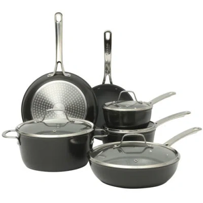 Sur La Table Kitchen Essentials Cool Commune Hard-anodized Ceramic Nonstick Forged Aluminum Cookware In Black