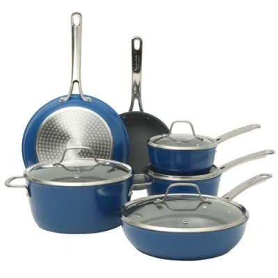 Sur La Table Kitchen Essentials Cool Commune Hard-anodized Ceramic Nonstick Forged Aluminum Cookware In Blue