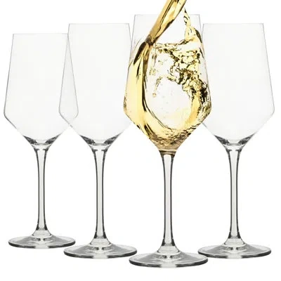 Sur La Table Kitchen Essentials Crystal Clear 4 Pack All Purpose White Wine Glass With Modern Curve Silhouette