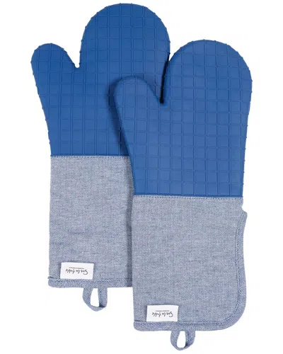 Sur La Table Kitchen Essentials Silicone Oven Mitt Set Of 2 In Blue