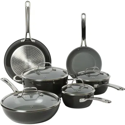 Sur La Table Kitchen Essentials Titanium Ceramic Nonstick Forged Aluminum Cookware Pots & Pans Set W In Black