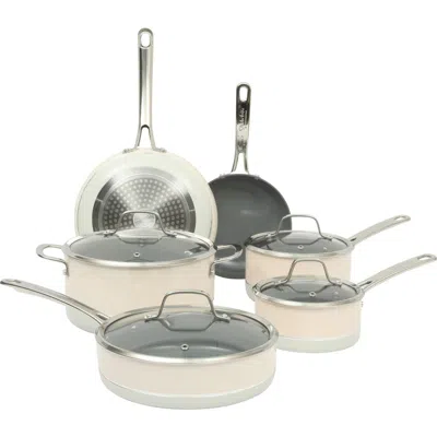 Sur La Table Kitchen Essentials Viva La Cantina 10-piece Ceramic Nonstick Cookware Set In White
