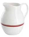 SUR LA TABLE SUR LA TABLE LE MARAIS BRICK NEW BONE FINE CERAMIC PITCHER