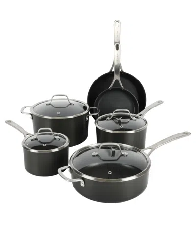 Sur La Table Market 10-piece Hard-anodized Aluminum Nonstick Ceramic Cookware Set In Silver