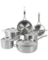 Sur La Table Pike And Pine 10pc Stainless Steel Cookware Set In Silver