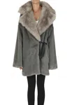 Sur Toi Eco-fur Jacket In Multi